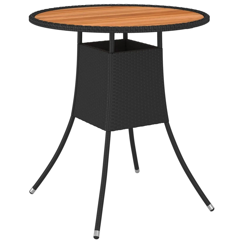 Set di mobili da giardino mobili da esterno 9 pezzi con cuscini resina intrecciata nera 02_0018140