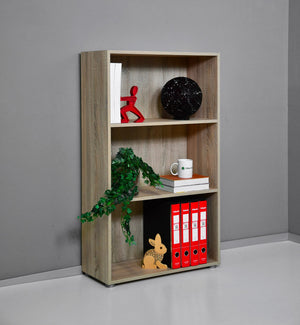 Libreria 3 Ripiani 70x29,8x119 cm in Truciolare Nobilitato Rovere Sonoma