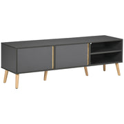Mobile TV scandinavo con ante e ripiani ¨C Xylo ¨C 150x35x45 cm grigio scuro