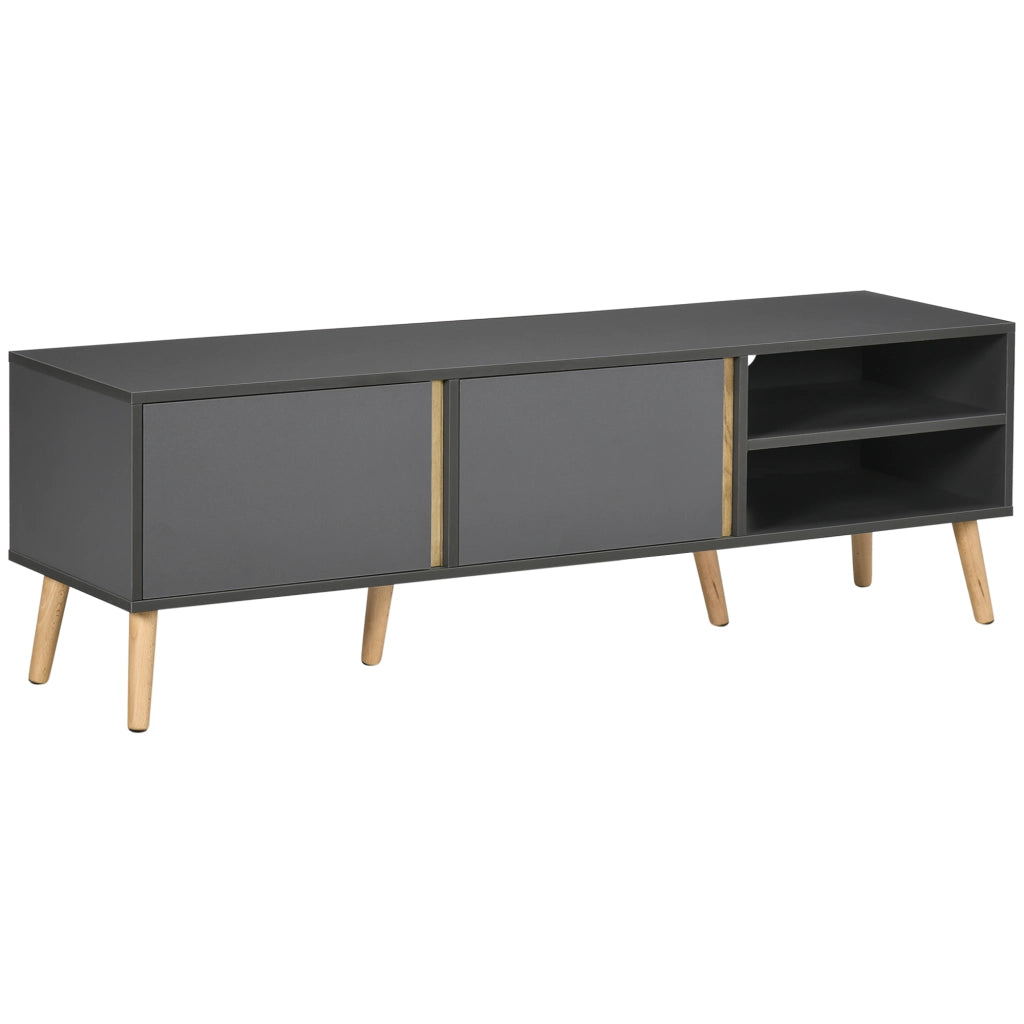 Mobile TV scandinavo con ante e ripiani ¨C Xylo ¨C 150x35x45 cm grigio scuro