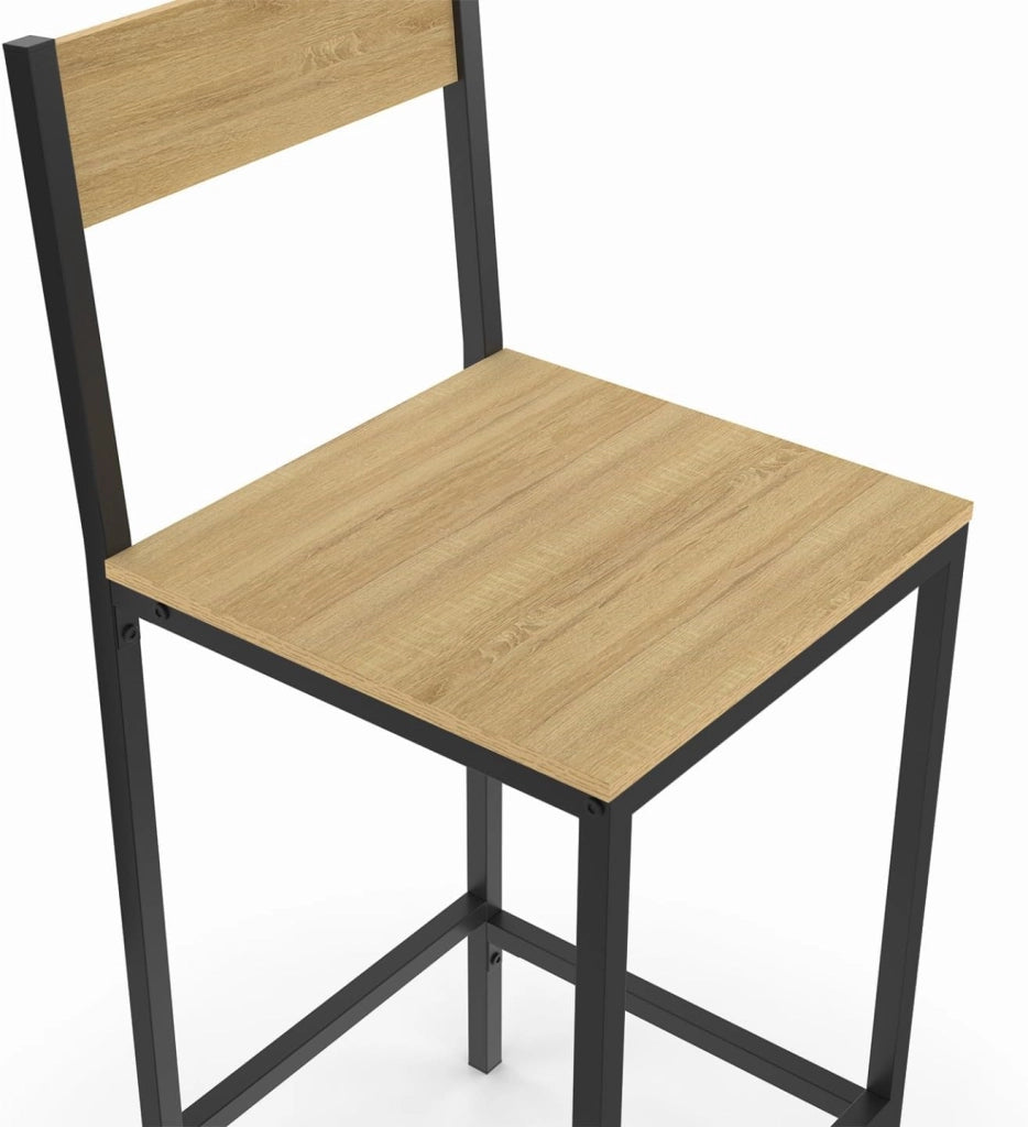 Set di 4 sgabelli da bar con schienale di design industriale DETROIT