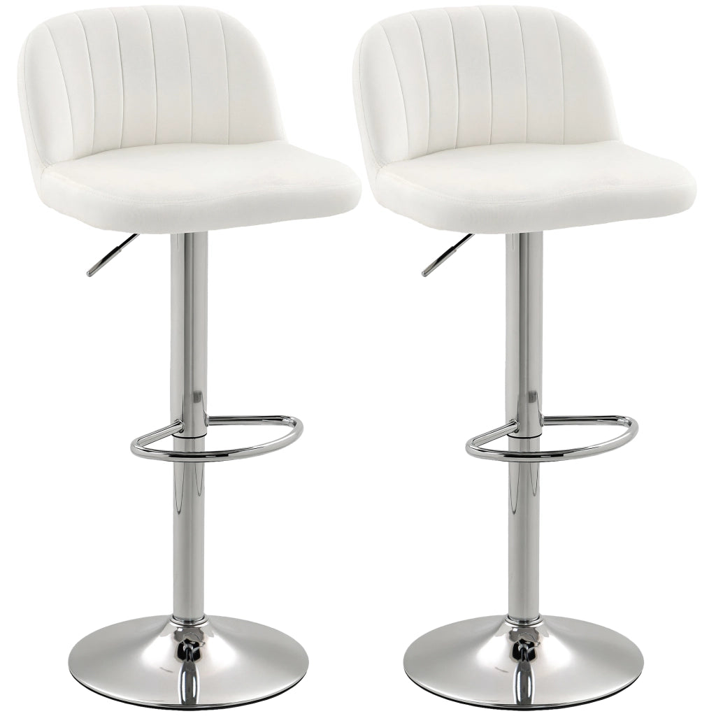 Sgabelli da Bar ¨C zephmum ¨C Altura Regolabile 43x45x81-101 cm Crema
