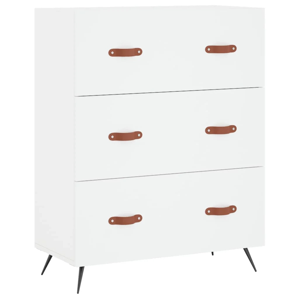 Buffet credenza cassettiera armadio mobile contenitore organizer cucina soggiorno salotto alto 69,5 x 34 x 180 cm legno ingegnerizzato bianco 02_0032746