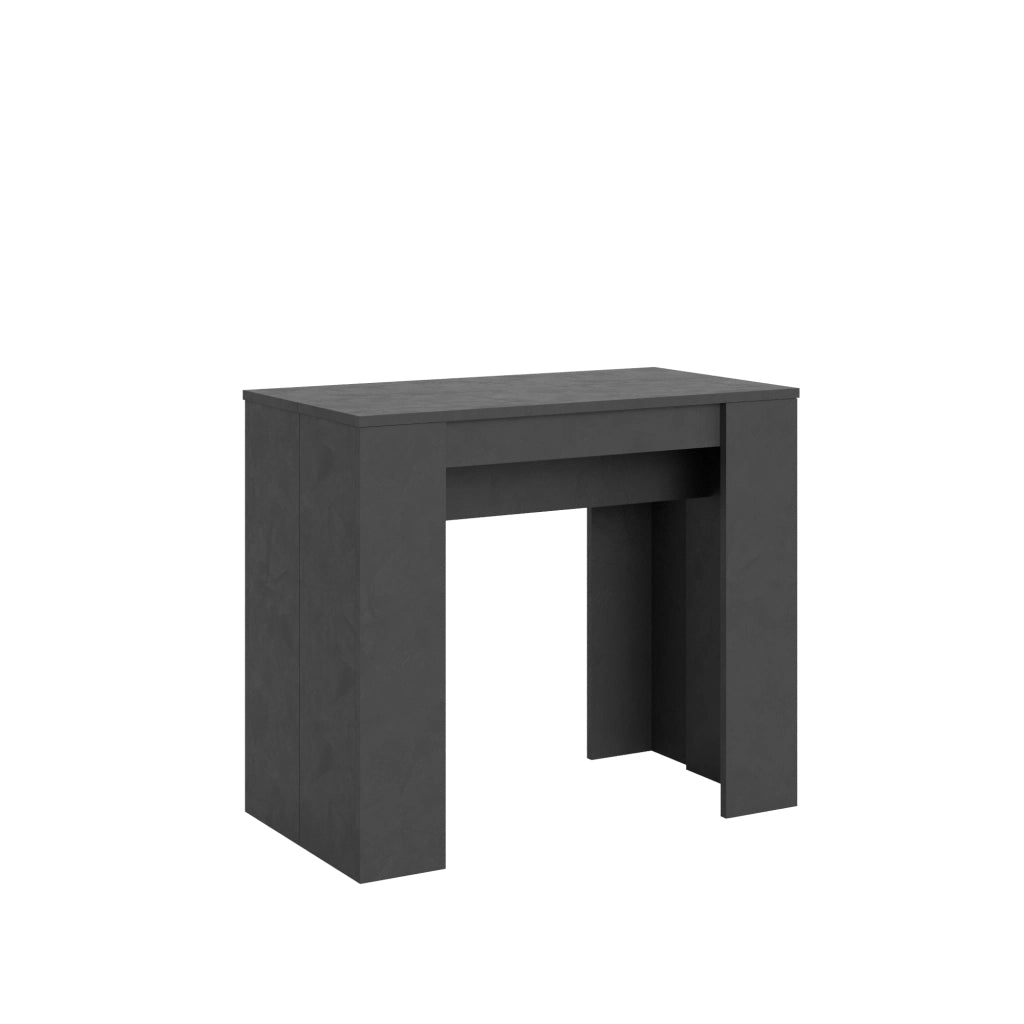 Consolle allungabile 90x48/308 cm Base Antracite Spatolato