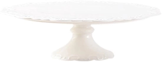 Standaard per torta con piede - Keramico - Supporto per cupcake - Display per torte - Sostenibile - Forma rotonda - Piatto per torta