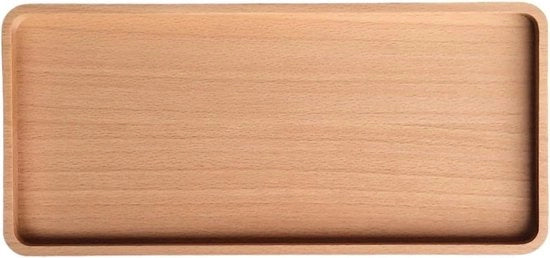Piattaforma di servizio in legno decorativo - Piastrella a forma di candela rettangolare - Piatti da portata per feste - Accessori di arredamento per la casa - Tavolo salotto o tavolo da bagno - 26 x 12 cm
