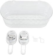 Organizzatore per la doccia impermeabile - Organizzatore per la stanza da bagno - Supporto per lo spazzolino da denti - Supporto multifunzionale - Design compatto - 26,7x16,5x7,6cm