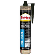 Pattex sigillante silicone acetico SL 510, antimuffa, multiuso, avorio RAL 1013, cartuccia 280 ml