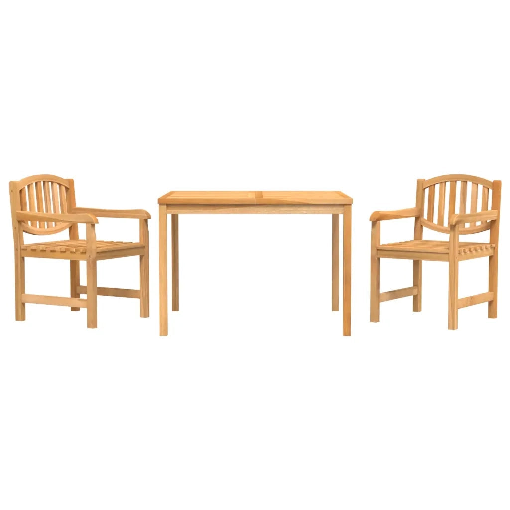 Set da Pranzo per Giardino 3 pz in Legno Massello di Teak 3157925