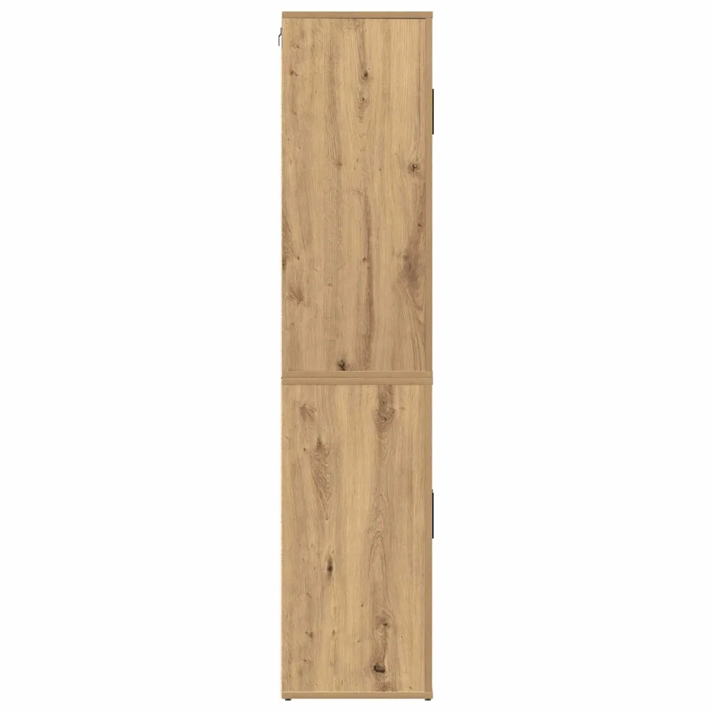 Credenza | Madia | Buffet da pranzo | Armadio da pranzo Rovere artigianale 80 x 33 x 150 cm Legno multistrato