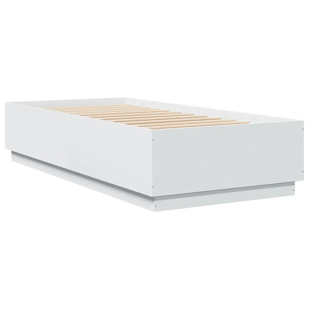 Giroletto-Struttura Letto Bianco 100x200 cm in Legno Massello 814743