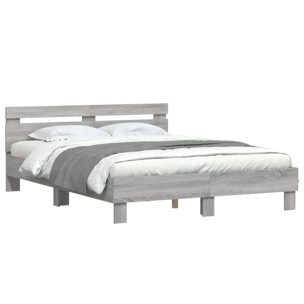 Giroletto Testiera Grigio Sonoma 140x200 cm Legno Multistrato 3207425