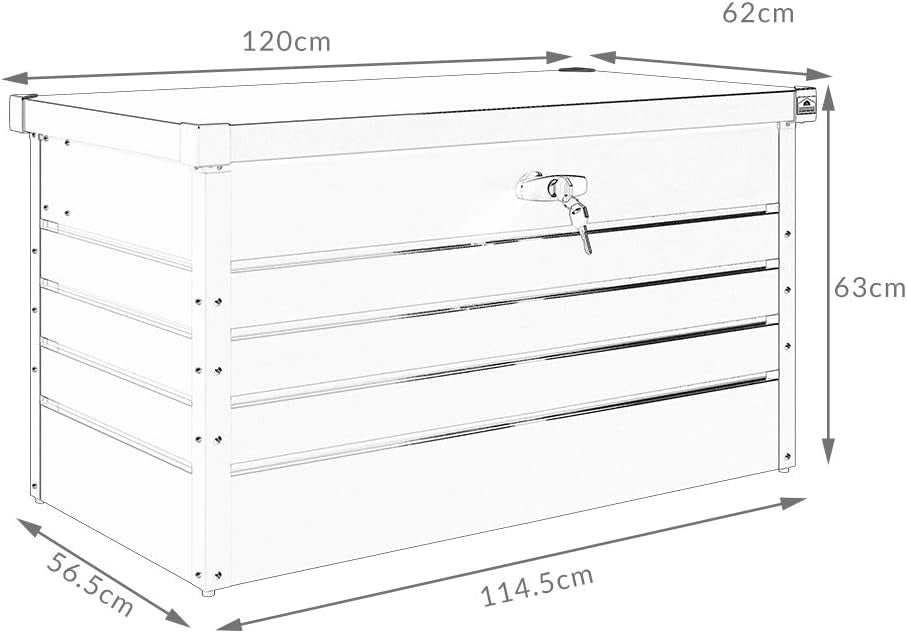 ® Baule da Esterno con Coperchio 2 Chiavi 385L Cassapanca Contenitore Box Porta Attrezzi Bauli Giardino Contenitori Cuscini Box Utensili