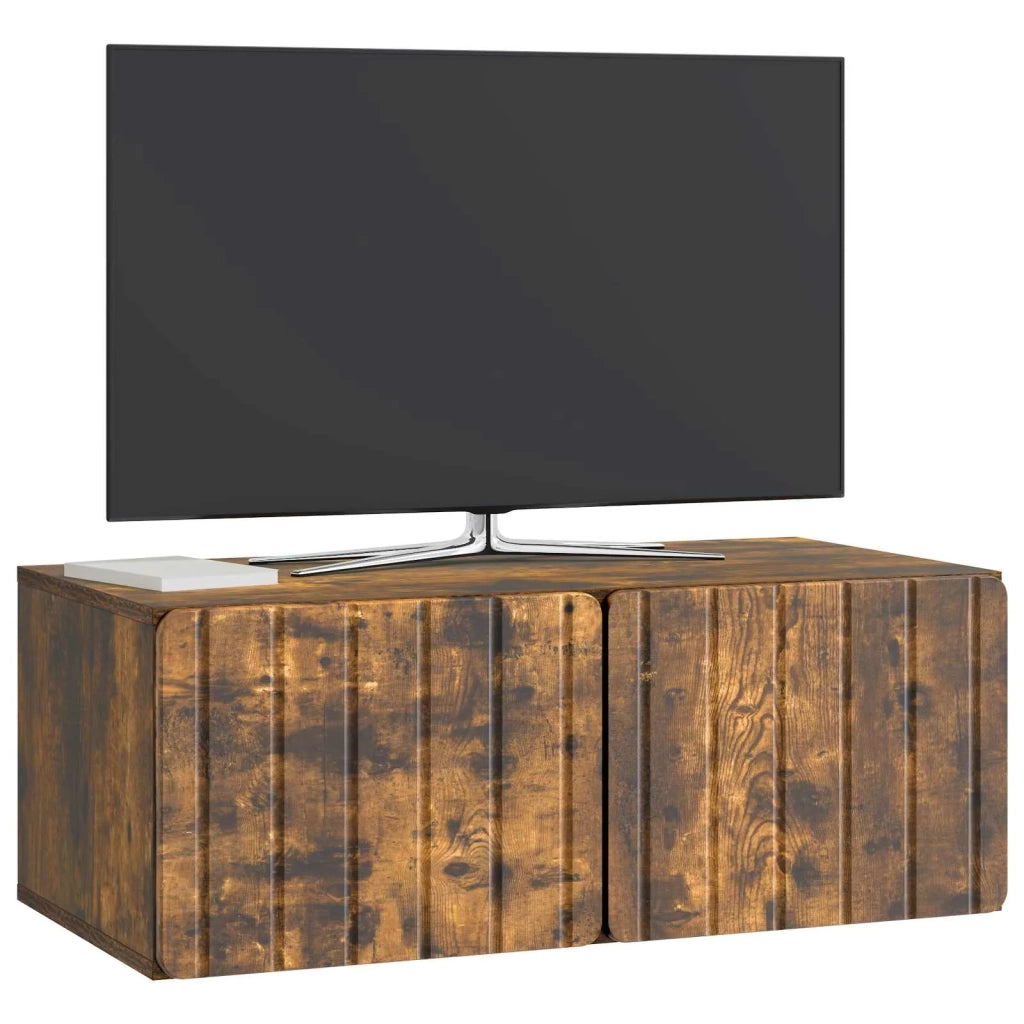 Mobile Porta TV da Muro Rovere Fumo 78,5 x 41 x 30 cm 898350