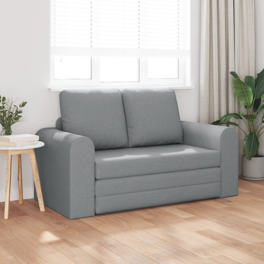 Divano Letto 2-in-1 Grigio Chiaro 148x71x83 cm Tessuto