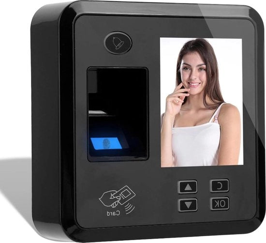 Sistemi di registrazione del tempo con schermo da 4 pollici per riconoscimento biometrico impronte digitali-chiave-ID - Accesso lavoratori con interfaccia IP/TCP.