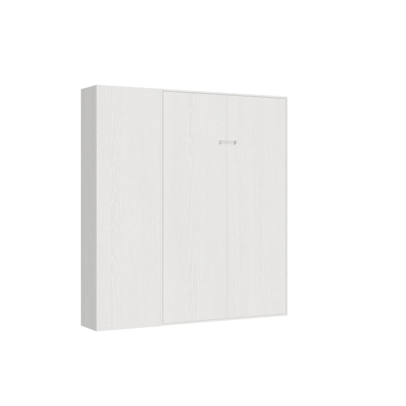 Letto a scomparsa 120 verticale Kentaro con colonna - Bianco Frassino