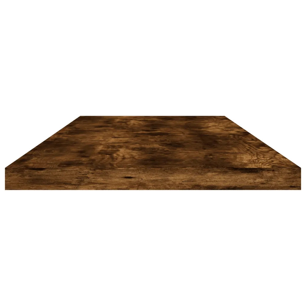 Mensole Parete 4pz Rovere Fumo 80x20x1,5 cm Legno Multistrato