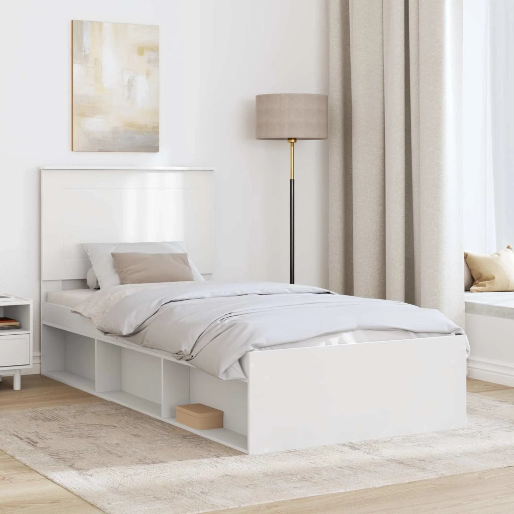 Struttura del letto Bianco 90 x 200 cm Pino massello