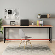 Piano Scrivania 220x55x2,5 cm in Legno Massello di Faggio 356098