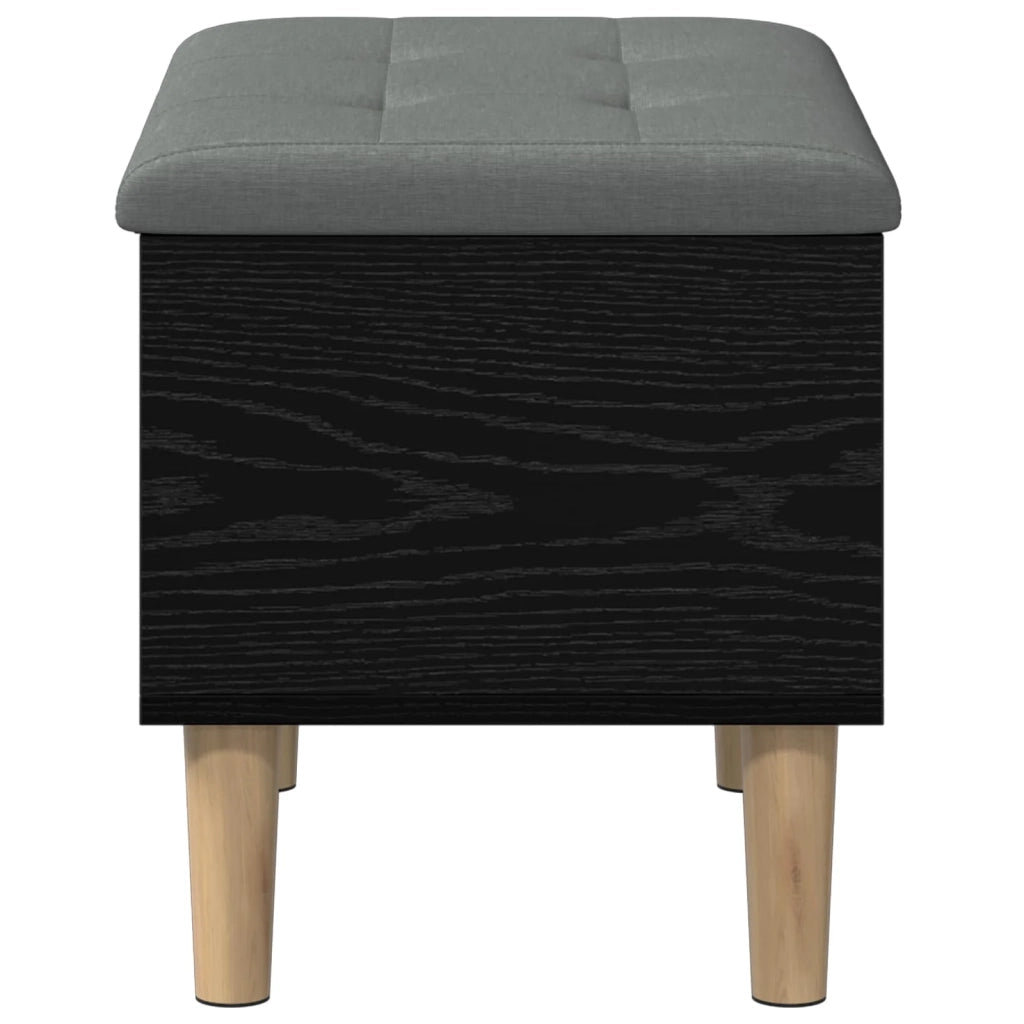 Panchina con Cuscino Rovere Nero 62 x 42 x 46 cm 8017735