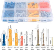 Assortimento di Spicchi - Set di Viti a Parete, Spicchi a Testa Piana, Spicchi per Appendere Foto, Viti a Parete, Assortimento di Hardware 360
