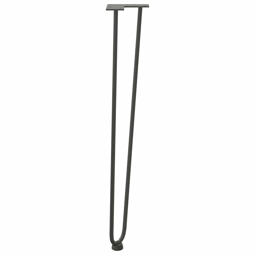 Set di 4 gambe a forcina moderne per consolle 72 x 12 x 12 cm con piedini regolabili acciaio massiccio antracite 02_0056725