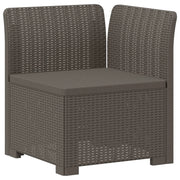 Divano da Giardino a 1 Posto Aspetto Rattan PP Grigio Chiaro 8011815
