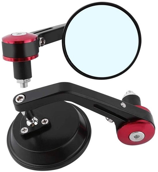 Specchietti di retrovisore universali - 7/8 pollici - Stabilizzatori di vibrazioni - Non offuscatore - Regolabile angolo - Specchietti per moto