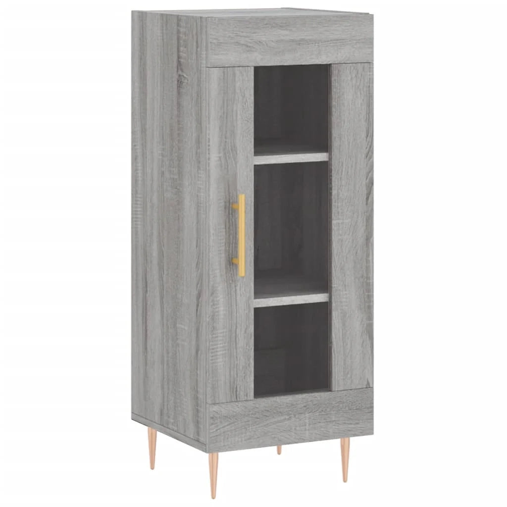 Buffet credenza cassettiera armadio mobile contenitore organizer cucina soggiorno salotto rovere Sonoma alto 34,5 x 34 x 180 cm legno ingegnerizzato grigio 02_0035217