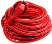Cavo di estensione in PVC con presa di corrente EU e connettore - 15 metri - Rosso - IP20 230 V/16 A Lunghezza del cavo