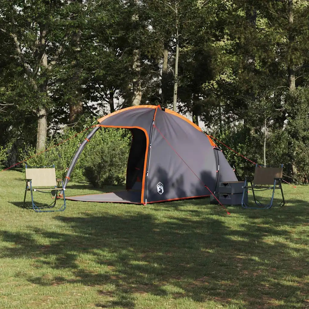 Tenda CapannaTenda da campeggio Grigio e arancione 370 x 230 x 185 cm taffet¨¤
