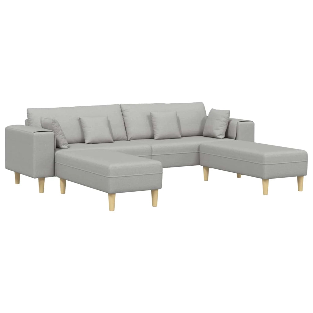 Divano 3 pcs Grigio Nuvola 250 x 188 x 76 cm Tessuto 3335170