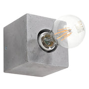 Applique DORMA in cemento grigio E27 10x10 Pure Lume