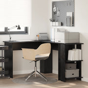 Scrivania ad Angolo in Rovere Nero Rovere Nero MDF Media