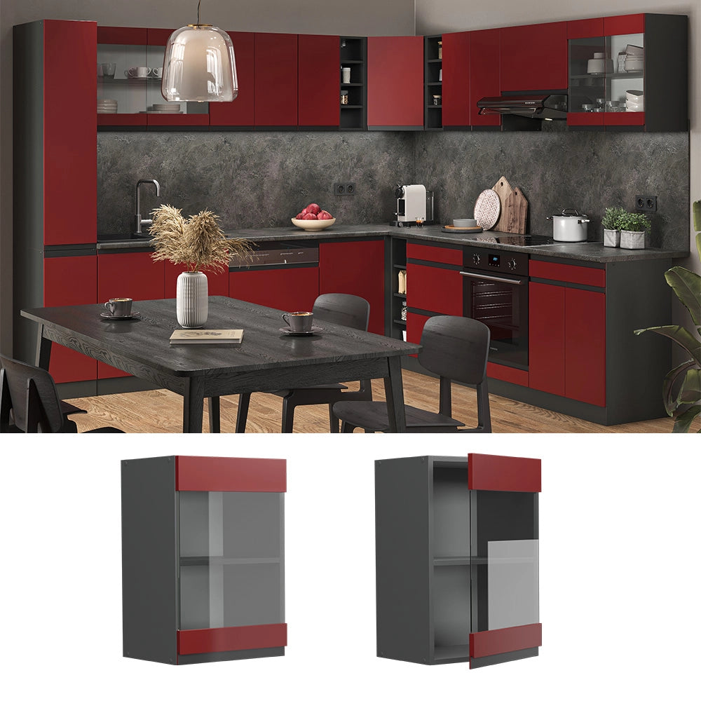 Vicco Mobile alto Rosso 40 cm Forma a J
