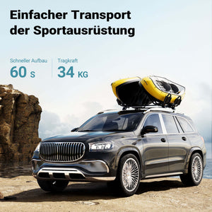 2x Staffe porta kayak canoa per portapacchi tetto auto, a forma di a J, in alluminio con 2 cinghie