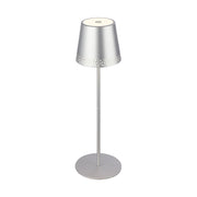 Lampada Da Tavolo Moderna Kiki Metallo Cromo Opaco Led Integrato 2,6W 3000K