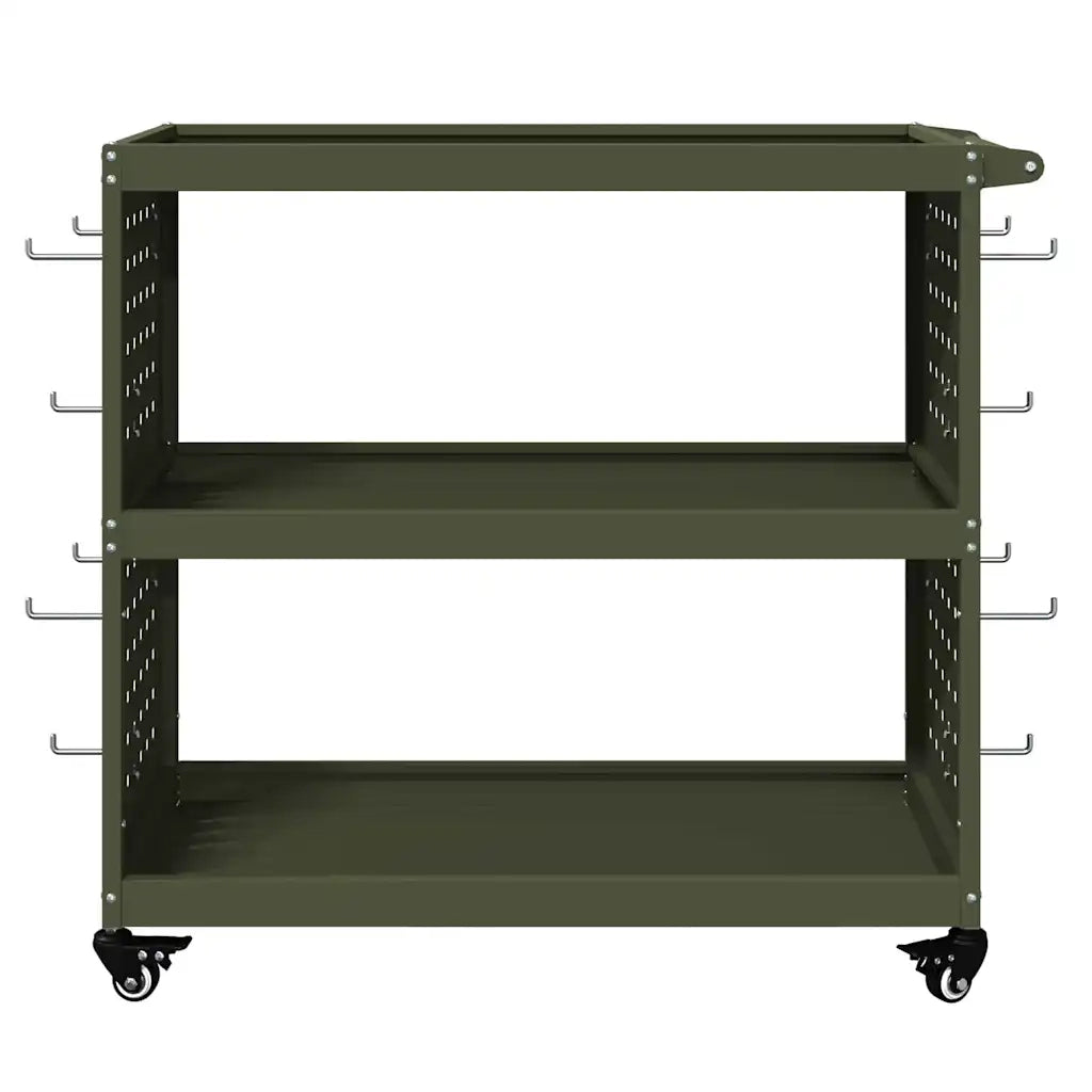 Carrello per Attrezzi con ruota Verde oliva 75 x 35 x 73 cm CFW8542374