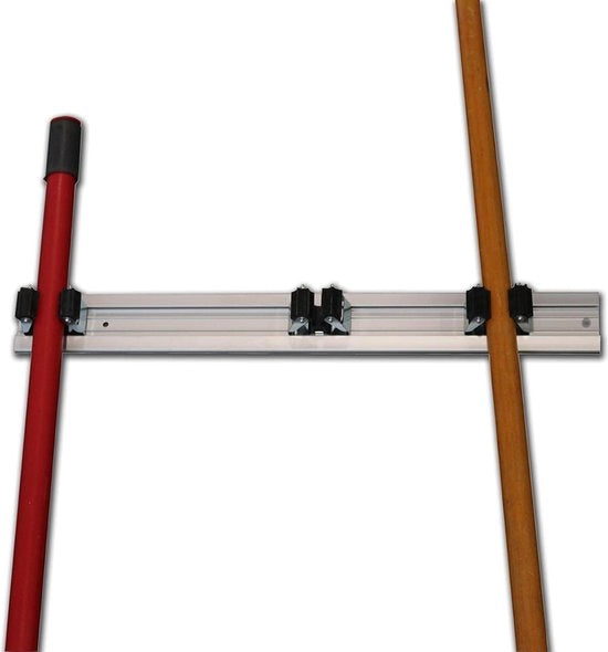 Rail per badile - lunghezza 480 mm - 3 clip - 25 mm - spalla attrezzi