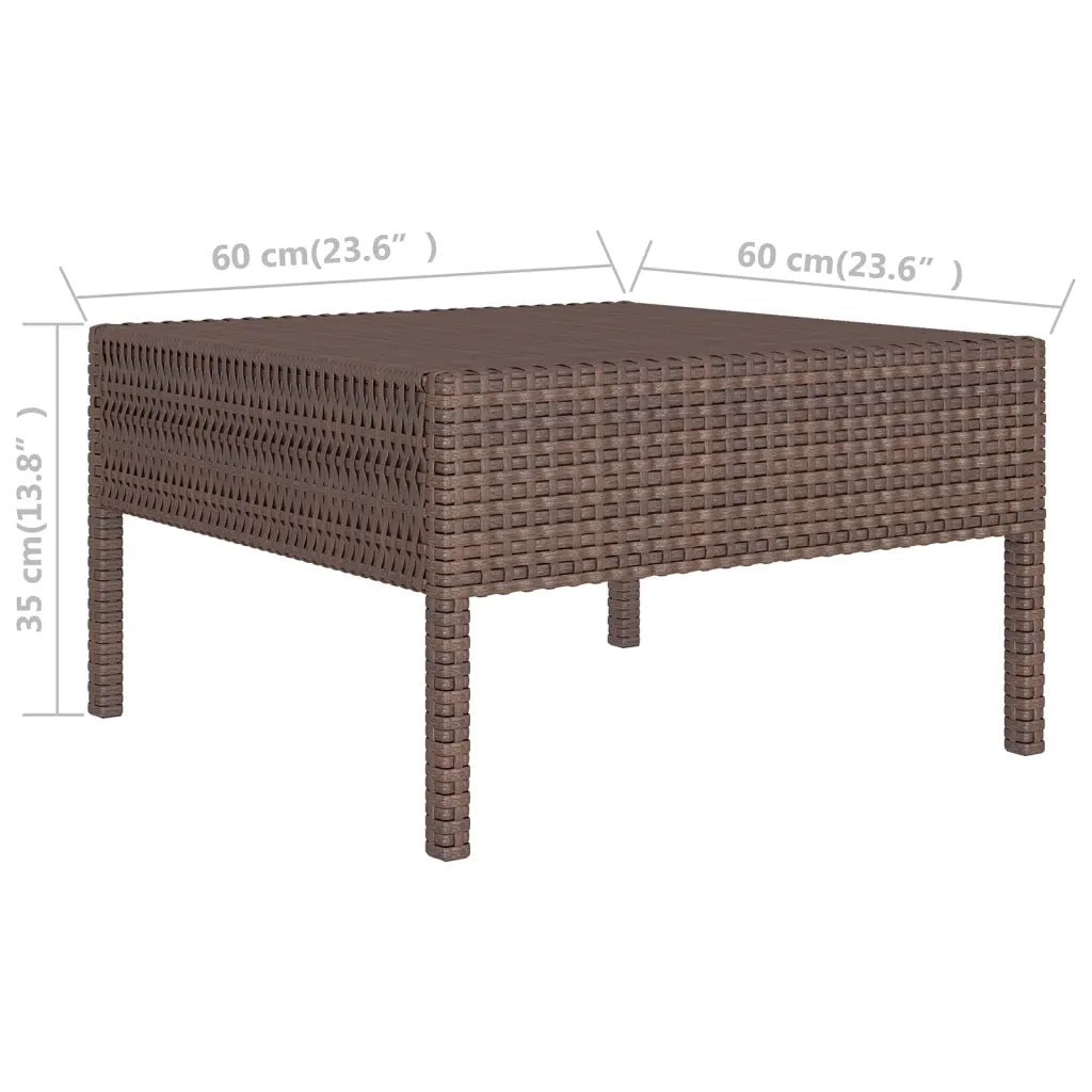 Set Divani da Giardino 6 pz con Cuscini in Polyrattan Marrone cod mxl 38302