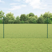 Recinto in Rete Saldato con 22 Pali U Verde 1,2x50 m Acciaio