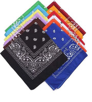 Bandane multifunzionale 12 pezzi con motivi Paisley e sport hiphop - bandana colorata per bicicletta, fazzoletto da testa per uomo e donna (12 colori)