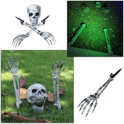 Decorazione di Halloween Realistica - Figura di Skelet con Mani Articolate