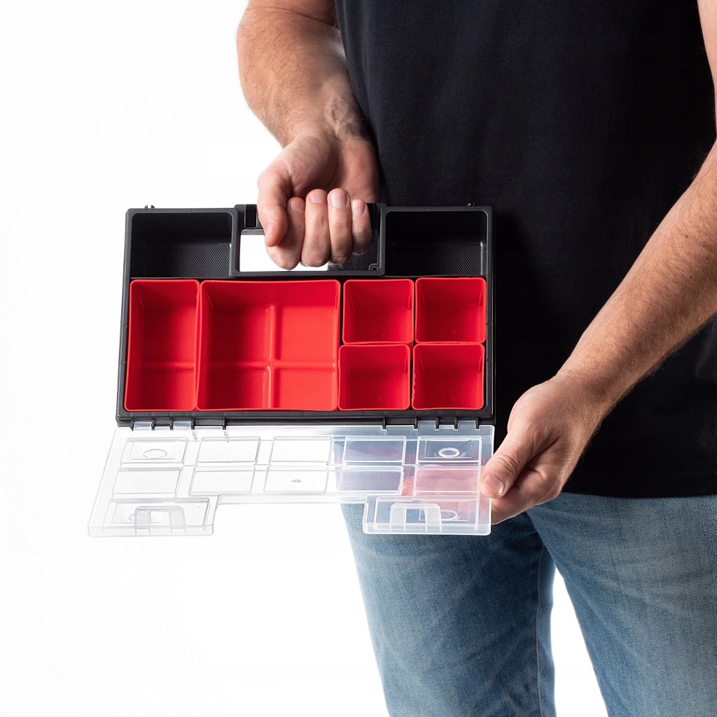 Set di 12 contenitori organizer per officina KADAX con 6 cassetti, ideali per garage.