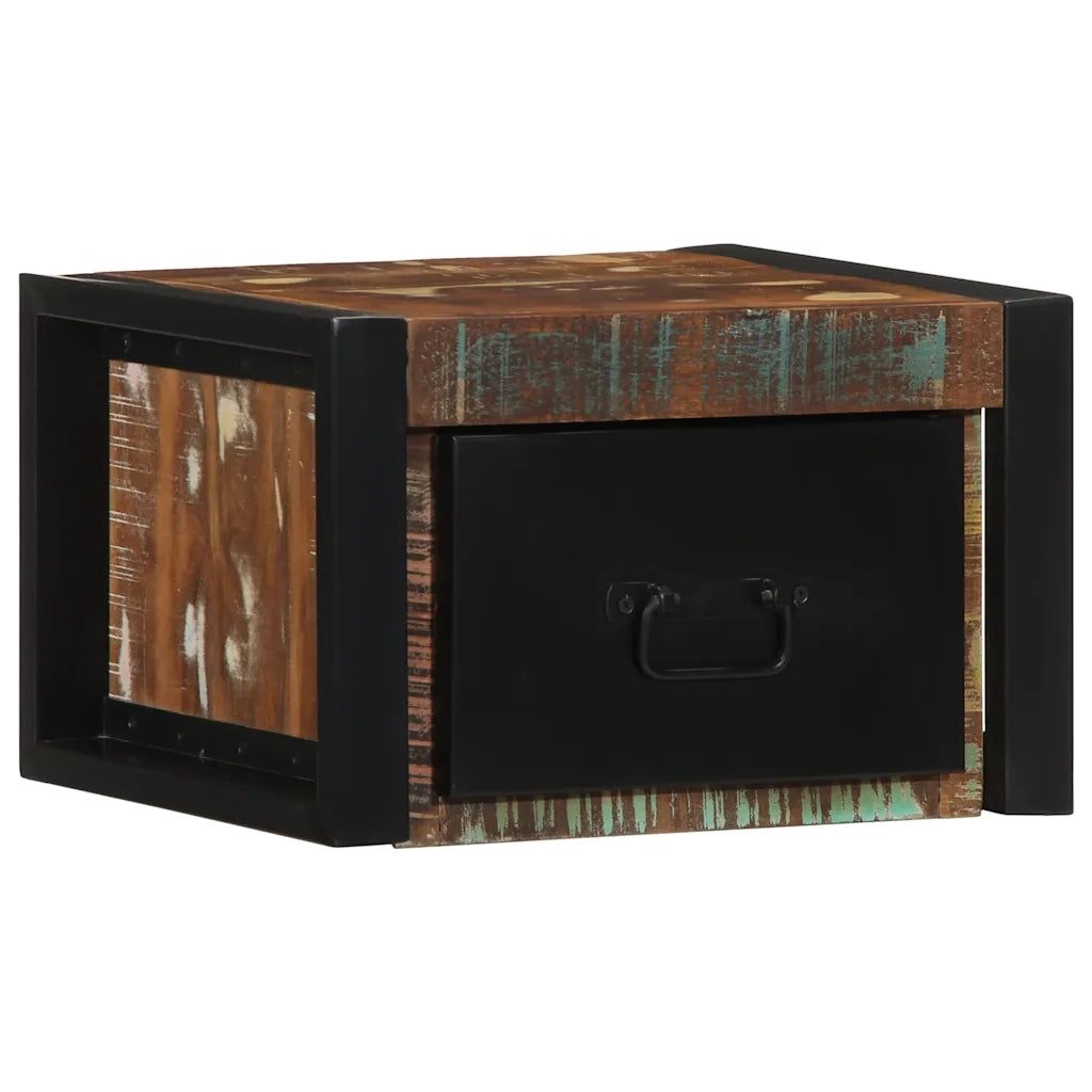 Comodini 2 pz Multicolore 40x35x25cm in Legno Massello Recupero 4015948
