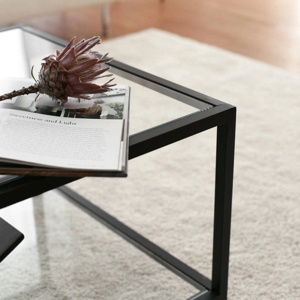 Mina, Tavolino da Salotto un Vano, 90x60x40h cm Grigio Tortora