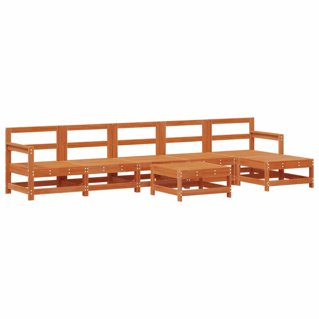 Set Lounge da Giardino 7 pcs Marrone Cerato