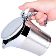 Contenitore per Salse in Acciaio Inossidabile - Doppia Isolazione - Coperchio - Eterno Stoppa Polvere - Flusso Senza Gocciolamento - Sostenibile e Igiene - Ricettacolo per Salse
