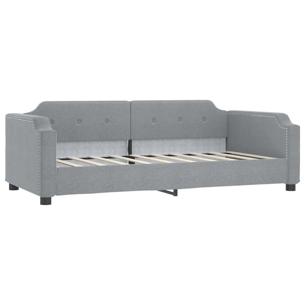 Letto da Giorno Grigio Chiaro 90x200 cm in Tessuto 354205
